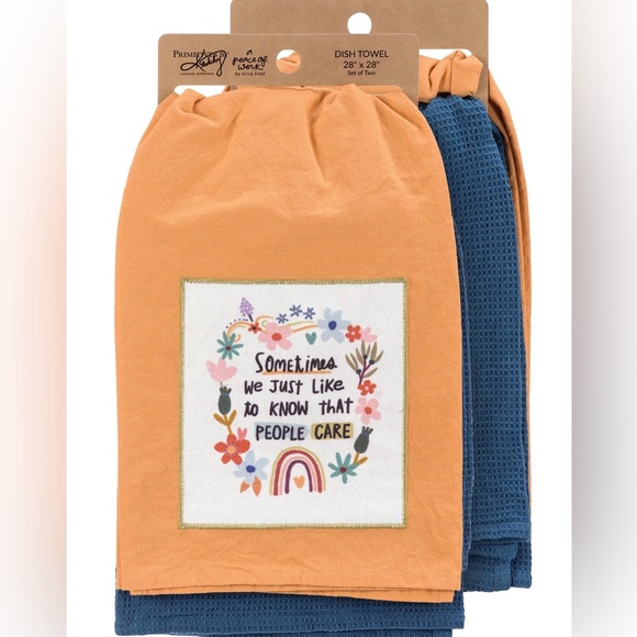 Just Like To Know People Care Kitchen Towel Set - Picture 1 of 3